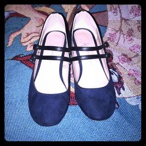 Vintage 1940s Double Strap Square Heels